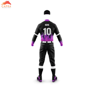 Traje de Club de sublimación Uniforme de béisbol de manga larga de alta calidad para hombres Conjuntos de uniformes de béisbol transpirables - Product Image 3