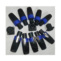 Adaptateur de connexion verrouillable SpeakON NL4 pour système PA 4 pôles, prise mâle/femelle 4 cœurs, contact en cuivre, noir, 40A