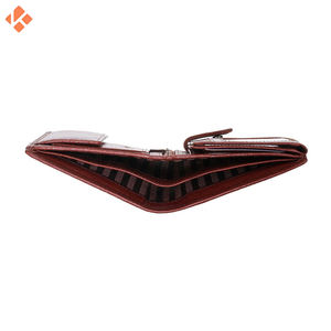 กระเป๋าสตางค์หนังแท้กระเป๋าบางดีไซน์เนอร์ของผู้ชายกระเป๋าสตางค์แบบเปิดปิดที่มีคุณภาพสูงโลโก้ที่กำหนดเองมาใหม่ความยาวสั้นโพลีเอสเตอร์ - Product Image 3