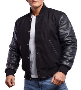 Custom Made <b>Wool</b> and PU Leather Varsity Jackets, High School Graduation and Sports Uniform Jackets - Product Image 2