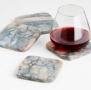 Sous-verres uniques en forme de nuage en agate et en marbre dans des tons de bijoux naturels et vibrants. Disponible à prix de gros. Achetez maintenant. - Product Image 2