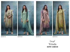 Vente en gros de vêtements de soirée indiens et pakistanais brodés collection Kameez Salwar en satin de coton de qualité supérieure - Product Image 6