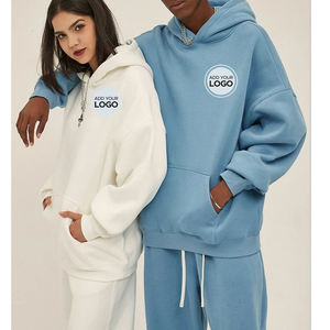 Plaine recadrée personnalisé marron pull surdimensionné hommes à capuche Street Wear mode personnalisé hommes sweats à capuche 100 coton poids lourd - Product Image 2