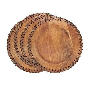 Grande assiette de service en bois de manguier, design moderne, assiette à collation en bois d'acacia, assiette de présentation en bois de luxe, qualité attrayante - Product Image 2