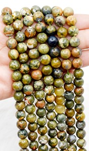 Bulk Loose Round Beads Strands of Ocean Jasper Healing Gemstone 8MM Round <b>Stone</b> Beads - Product Image 1