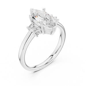 Anillo de plata ajustable de 14K con piedra de cristal Joyería de moda - Product Image 5
