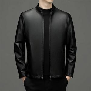 Chaqueta de cuero de vaca auténtica para hombre 100%, nuevo estilo para piel de cocodrilo, estilo Vintage, chaqueta de lona de temporada de otoño - Product Image 3