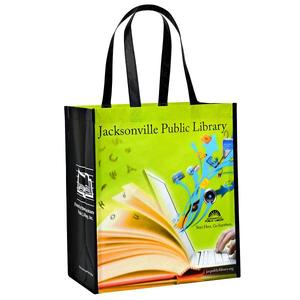 Bolsa de compras reutilizable promocional personalizada, grande, de tela RPET, con asas de polipropileno, bolsa de compras impresa personalizada - Product Image 4