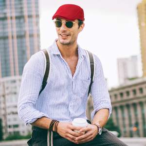 Casquette en maille pour homme Chapeau d'été respirant Casquette réglable Béret Ivy Cap Irish Cabbie Driving Hunting Hats - Product Image 2