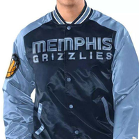 Blousons Aviateur Personnalisés Starter Baseball Chargers Cowboys pour Hommes, Blouson Homme de Sport en Satin de Baseball Équipe avec Patchwork