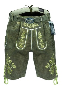 Pantalones Cortos Bávaros de Cuero Lederhosen para el Oktoberfest, Tradicionales Alemanes - Product Image 5