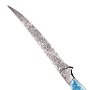 Couteau de chef de cuisine en acier Damas de style japonais personnalisé en gros avec étui en cuir Qualité supérieure Fait à la main OEM ODM - Product Image 5