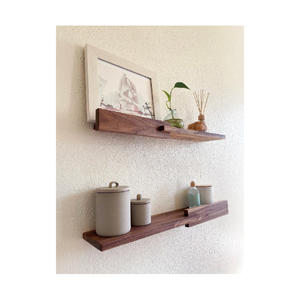 Étagère flottante en bois dur, étagères murales réversibles modernes, étagères murales personnalisées, - Product Image 1