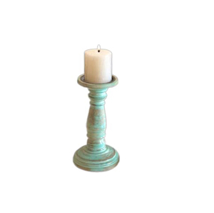 Portavelas de madera hecho a mano con velas de Pilar ¡La decoración del hogar de mesa navideña de oficina más buscada a la venta! - Product Image 3