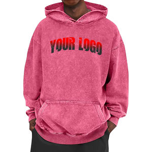 เสื้อฮู้ดแบบสวมหัวของผู้ชายเสื้อฮู้ดดี้แบบปักลายโลโก้โก้โอเวอร์ไซส์แบบกำหนดเอง - Product Image 4