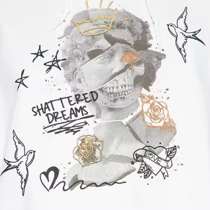 Sweat à capuche unisexe personnalisé avec strass, coupe droite, effet délavé, imprimé sérigraphié, en molleton 100% - Product Image 6