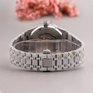 Montre de luxe VVS Moissanite en diamant montre automatique en acier inoxydable montres glacées pour homme meilleur vendeur bijoux sur mesure - Product Image 2