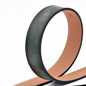 Ceinture en cuir véritable de luxe pour hommes avec boucle pour accessoire de mode de créateur fait main avec longueur personnalisée - Product Image 3