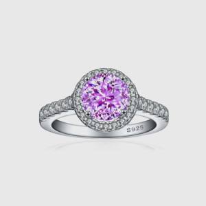 925ของขวัญแต่งงานที่เป็นของแข็งเครื่องประดับคุณภาพดีที่สุด925เงินสเตอร์ลิงแฮนด์เมดสีชมพูควอตซ์พร้อมแหวนพลอยโทแพซดีไซน์เนอร์สีขาว - Product Image 1