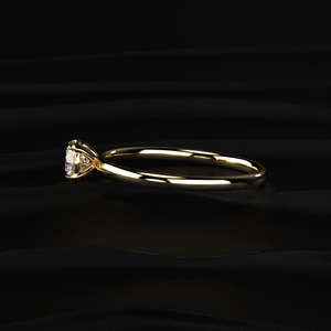Anillo de Compromiso de Moissanita de Corte Redondo de 1 Quilate, Oro Sólido de 14K, Anillo de Boda Minimalista Solitario, Joyería Fina al por Mayor, Regalo para Ella - Product Image 4