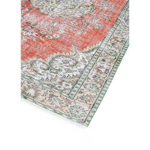 Alfombra Vintage de Lana 9x12 Roja y Naranja, Anudada a Mano, con Medallón, Rectangular, con Patrones de Rompecabezas y Patchwork, para Entrada, Pasillo y Sala de Estar - Product Image 2