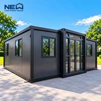 Rumah Kontainer ADU yang Dapat Diperluas Kanada, Rumah Prefab ADU untuk Halaman Belakang, Pemasangan Cepat, Unit Taman Modular dengan Dapur dan Kamar Mandi