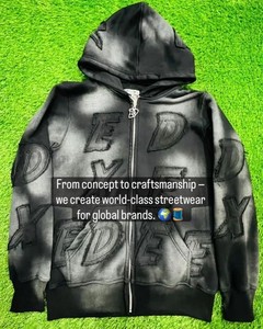 Sudadera con Capucha Personalizada para Hombre, Gruesa, con Estampado y Bordado, 100% Algodón, 360 GSM, Estilo Casual, con Bolsillo, Corte Regular, para Invierno - Product Image 2