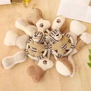 Vente en gros de jouets pour animaux de compagnie corde en coton résistant à la dentition corde en coton balle jouets pour chat et chien