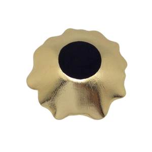 Plato Decorativo con Forma Floral y Anillo de Metal Dorado, Aleación de Zinc, 10 cm - Product Image 2