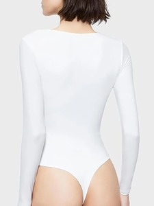 Wholesale Premium <b>Slim</b> Fit One Piece <b>Bodysuit</b> New Cotton Breathable Swimwear for Women Customizable Design with Printed Pattern - Product Image 4