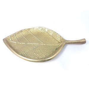 Feuille décorative argentée minimaliste Design élégant décor de table en métal plateau de service à la maison - Product Image 1