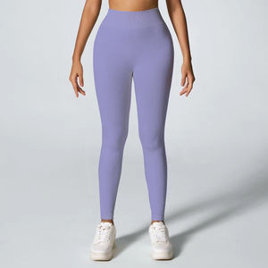 2025, mallas de cintura alta de Color sólido para mujer, mallas para levantar glúteos, ropa deportiva para gimnasio, mallas de Yoga sin costuras para mujer - Product Image 1