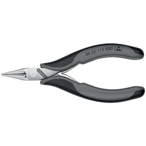 Alicates con Protección ESD, Longitud Total de 115 mm, Mordazas Planas con Acabado Espejo, 3 Empuñaduras Multicomponente, KNIPEX - Product Image 5