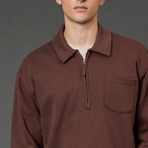 Sudadera para Hombre con Mangas Largas, Dobladillo Acanalado, Precio al por Mayor, Ropa Casual, Servicio OEM, Diseño de Fábrica con Cuello Camisero - Product Image 2