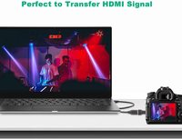 Adaptateur Mini HDMI 5 pièces léger pour projecteur 3D 4K, tablette et ordinateur portable, avec adaptateur HDMI femelle vers Mini HDMI mâle plaqué or