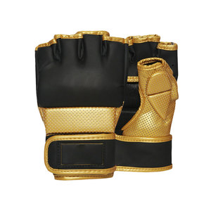 High Quality MMA <b>Gloves</b> Bulk Custom Printed PU Material <b>Moisture</b> Wicking Hook Loop Closure Embroidery Branding Services Unisex - Product Image 3