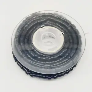 Black Pre Loaded 2mm Beads Reels Customize 1000 Pcs Silicone Lined Rolls For Hair Extensions