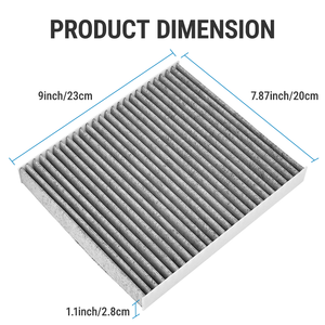 Filtre à air d'habitacle Vypart Premium CP743 (Cf10743) avec charbon actif pour un air frais et propre - Nouveau compatible VW Lexus - Product Image 2