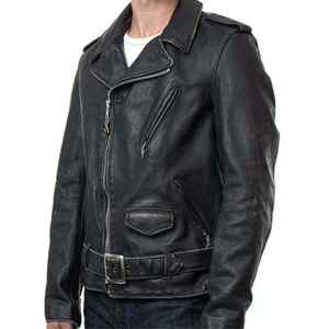 Veste en cuir vintage pour homme - Qualité supérieure, durable et design élégant pour une utilisation toute l'année, col, fermeture éclair sur le devant, poches - Product Image 2