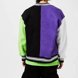 Chaqueta con letras de algodón de alta calidad personalizada de fabricantes de ropa chaquetas universitarias gráficas de béisbol unisex - Product Image 4