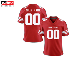 Camisetas de fútbol americano hechas a medida, conjunto de ropa deportiva de poliéster transpirable, diseño al por mayor, OEM personalizable - Product Image 3