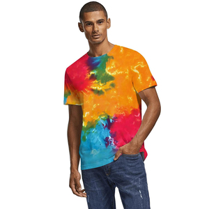 Meilleur Design T-shirts Tie Dye pour Hommes 100% Coton fait Tricoté Couleur Unie Respirant à Manches Courtes T-shirts pour Hommes à Vendre - Product Image 1