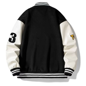 High Street Custom Logo Chenille Men's College Baseball Letterman Varsity <b>Jacket</b> New Plus Size <b>Winter</b> <b>Jacket</b> <b>Cheap</b> Price OEM - Product Image 6
