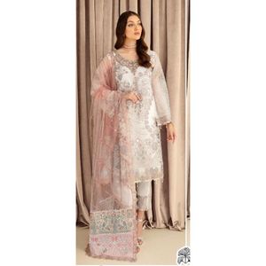 Qualité d'exportation indienne vêtements occasionnels bon prix Georgette Salwar Kameez avec travail brodé lourd fournisseur mondial - Product Image 4