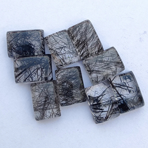 อัญมณีทรงสี่เหลี่ยมมุมฉากสีดำธรรมชาติอัญมณีทรงหลวมมีคุณภาพ - Product Image 3