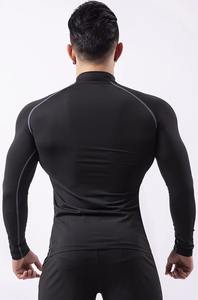 Chemise de compression moulante pour homme Haut de gymnastique à manches longues à haute élasticité pour le fitness, l'entraînement et le sport Commandes OEM - Product Image 3