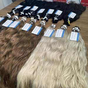 Cheveux de qualité supérieure Vague naturelle En vrac non transformés Cheveux humains vierges Extensions de cheveux russes Prix de gros de l'usine - Product Image 3