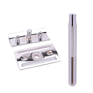 Rasoir de sécurité à double lame Morgans Industries avec manche en acier inoxydable, outil de rasage pour homme non jetable - Product Image 5