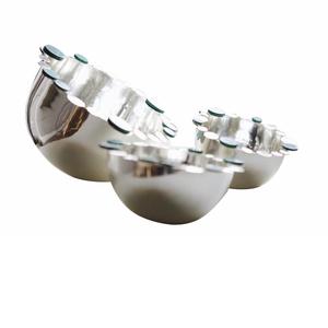 Bol de service à fruits au design unique avec finition dorée Bol arrondi décoratif de table Bol à fruits en métal au design moderne - Product Image 2