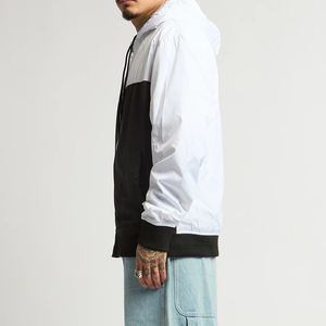 Venta caliente nueva chaqueta cortavientos ligera de moda para hombres 100% logotipo personalizado de nailon en la parte delantera con capucha con característica impermeable - Product Image 3